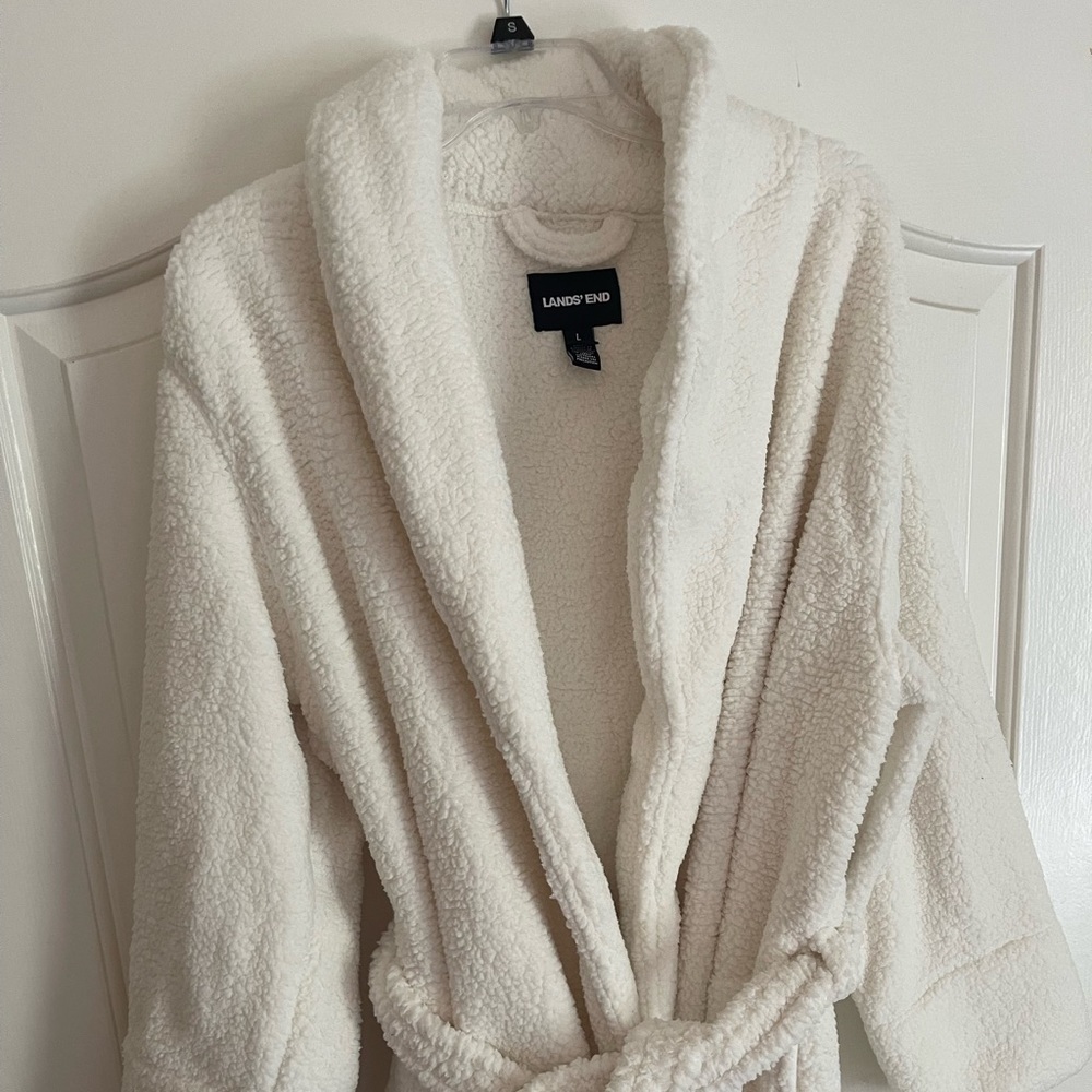 Lands’ End Sherpa Robe Sz L